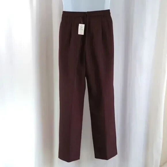 Positive Attitude women's Size 10 wine color pinstripes New pants & blazer - Picture 7 of 16